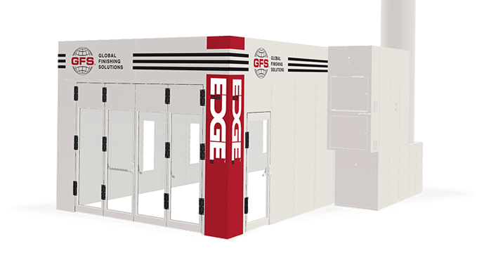 Edge paint booth