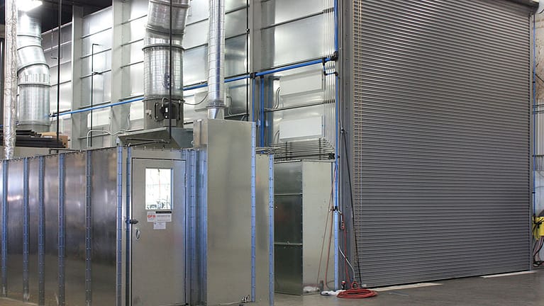 GFS Spray booth with Roll Up door