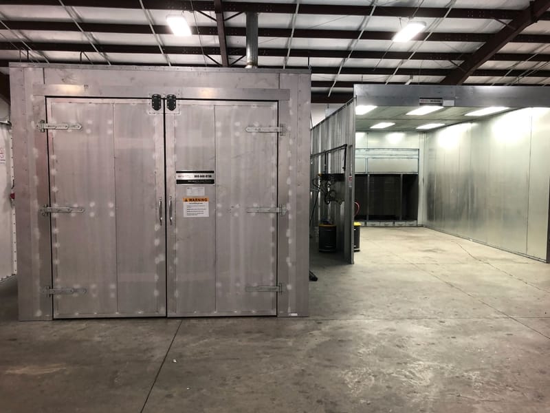 10x10x20 Powder Coating Booth - Reliant Finishing Systems