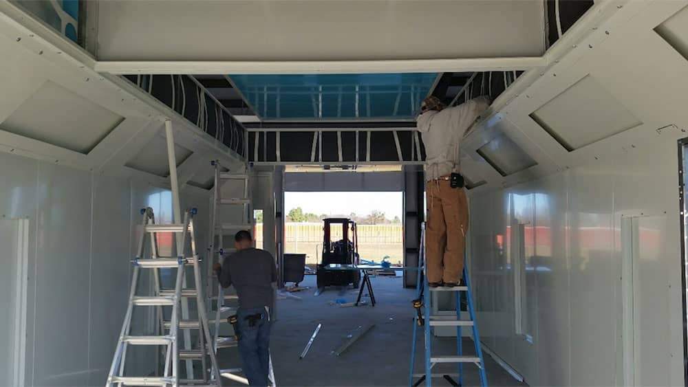 how to install a paint booth